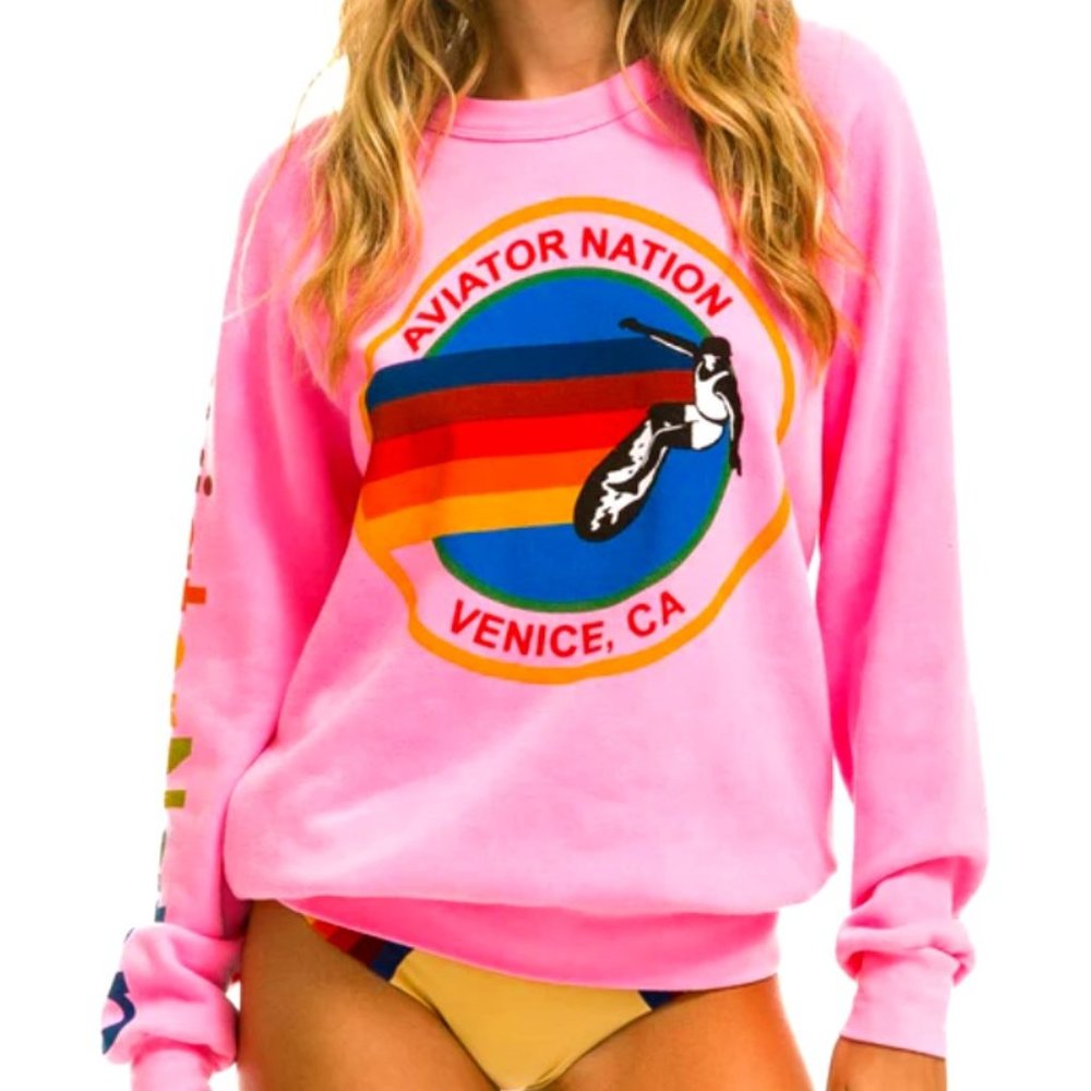 NWT AVIATOR NATION SWEATSHIRT - VENICE LOGO - SURF, BEACH-SOLD OUT! BRAND NEW!